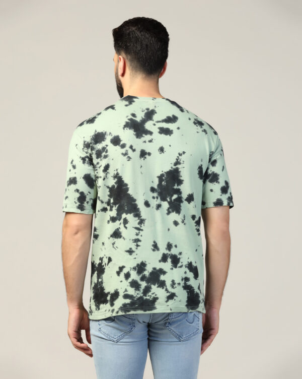 Sage Green Black Oversize Scrunch T- Shirt for Men By Dei Lusso - Image 5