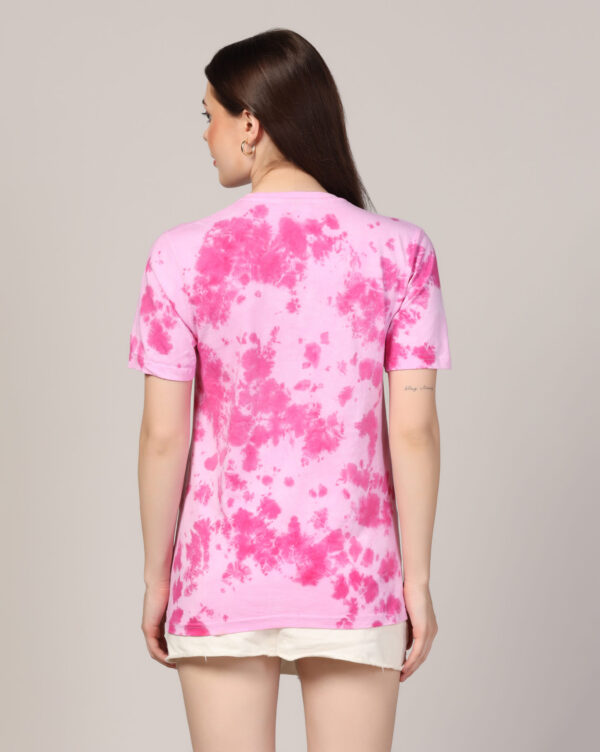 White Pink Scrunch T- Shirt for Women By Dei Lusso - Image 8